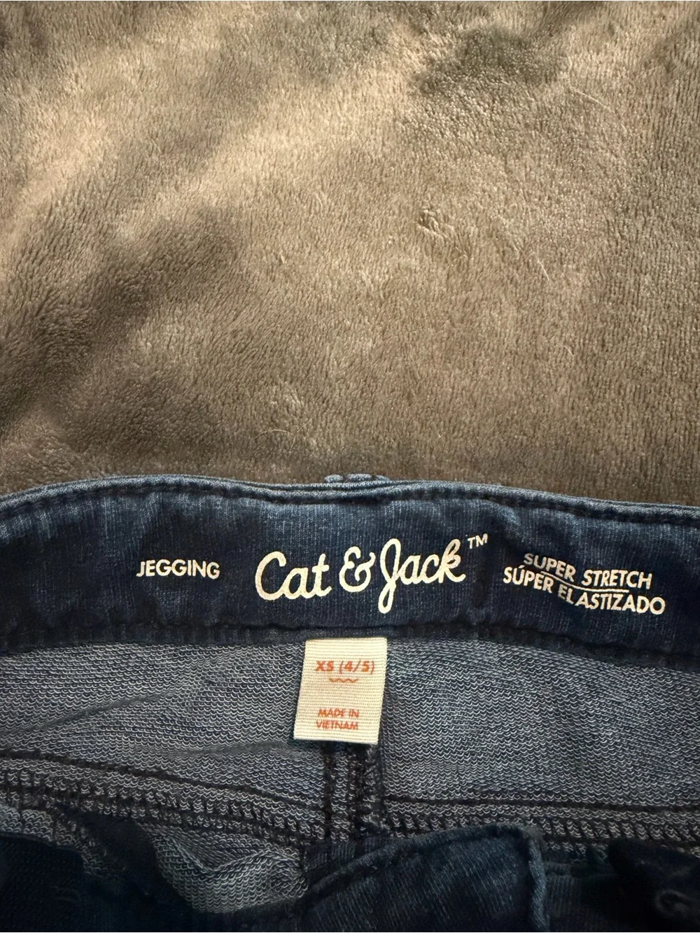 Cat & Jack Kids Dark Blue Denim Jeans Pair